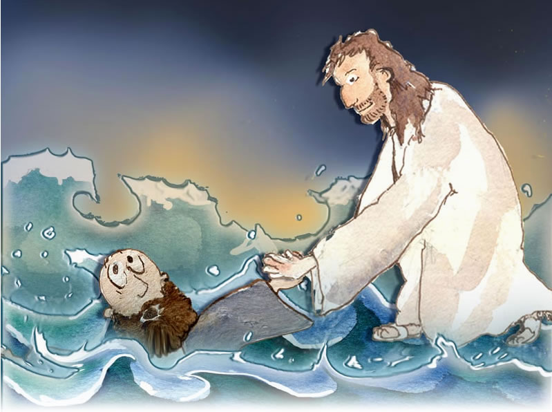 jesus rescues peter