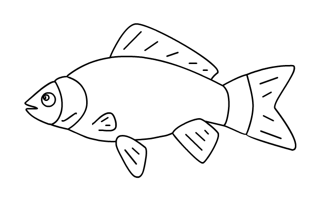 kleurplaat vis