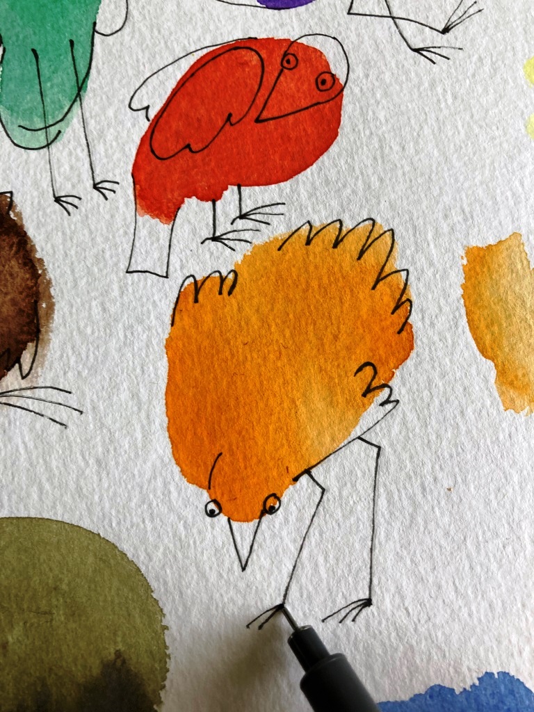 Oranje vogel 5