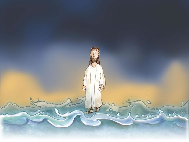 jesus on water