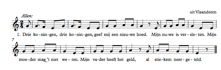 driekoningen nieuwe hoed muziek