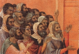 farizeeen beschuldigen christus duccio di buoninsegna