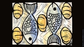 broden en vissen tekening
