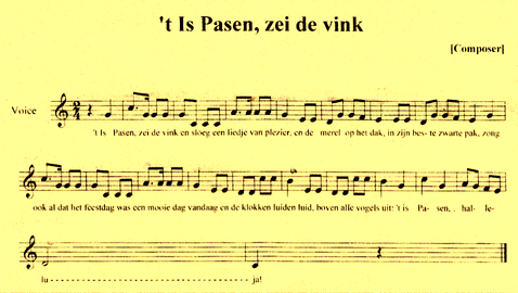 t is pasen zei de vink muziek